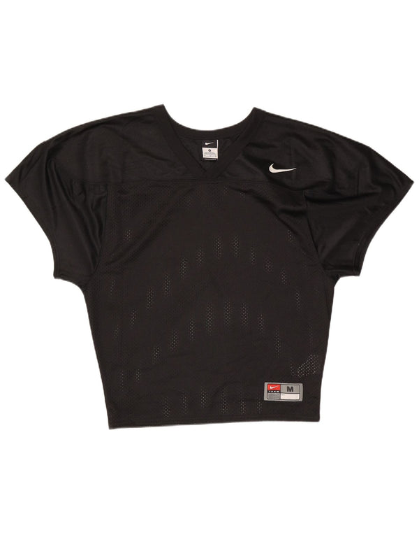 NIKE Womens T-Shirt Top UK 14 Medium Black Polyester