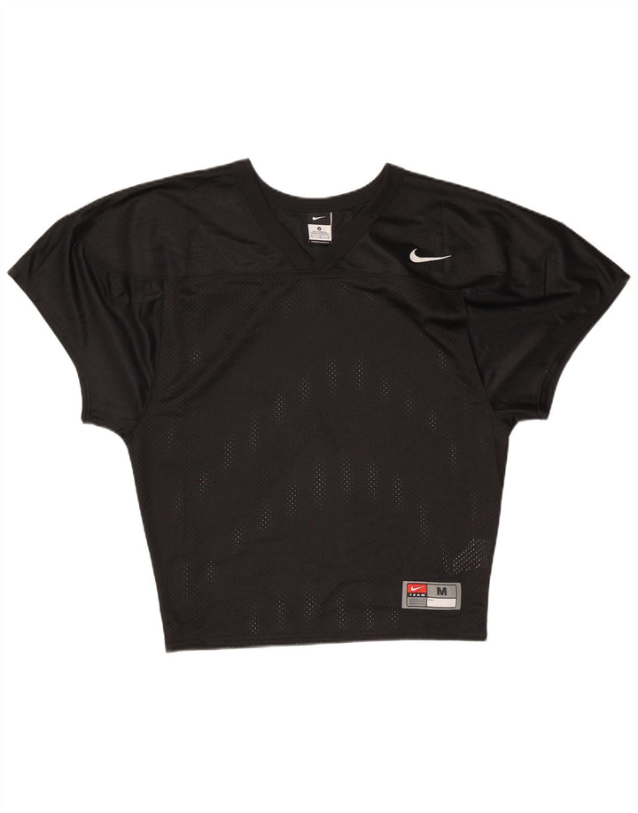 NIKE Womens T-Shirt Top UK 14 Medium Black Polyester