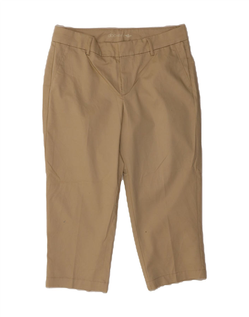 DOCKERS Womens Straight Capri Trousers US 8 Medium W30 L20 Beige Cotton Vintage Dockers and Second-Hand Dockers from Messina Hembry 