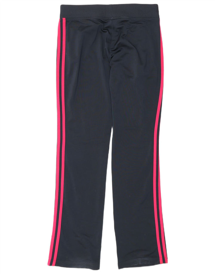 Adidas Womens Tracksuit Trousers UK 10 Small Navy Blue Polyester