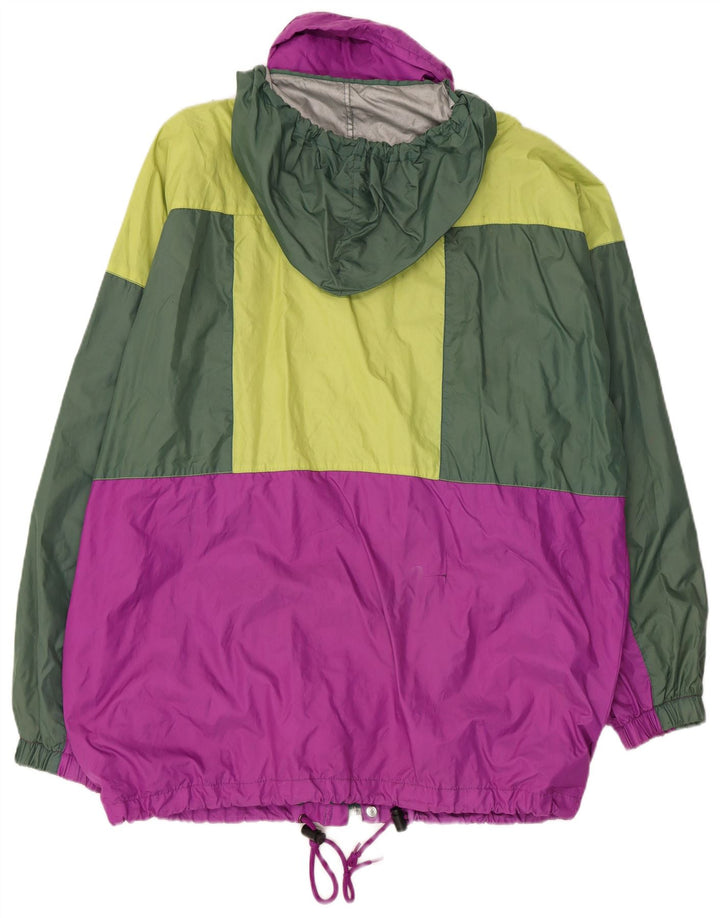 CAMPAGNOLO Mens Hooded Rain Jacket UK 40 Large Multicoloured Colourblock