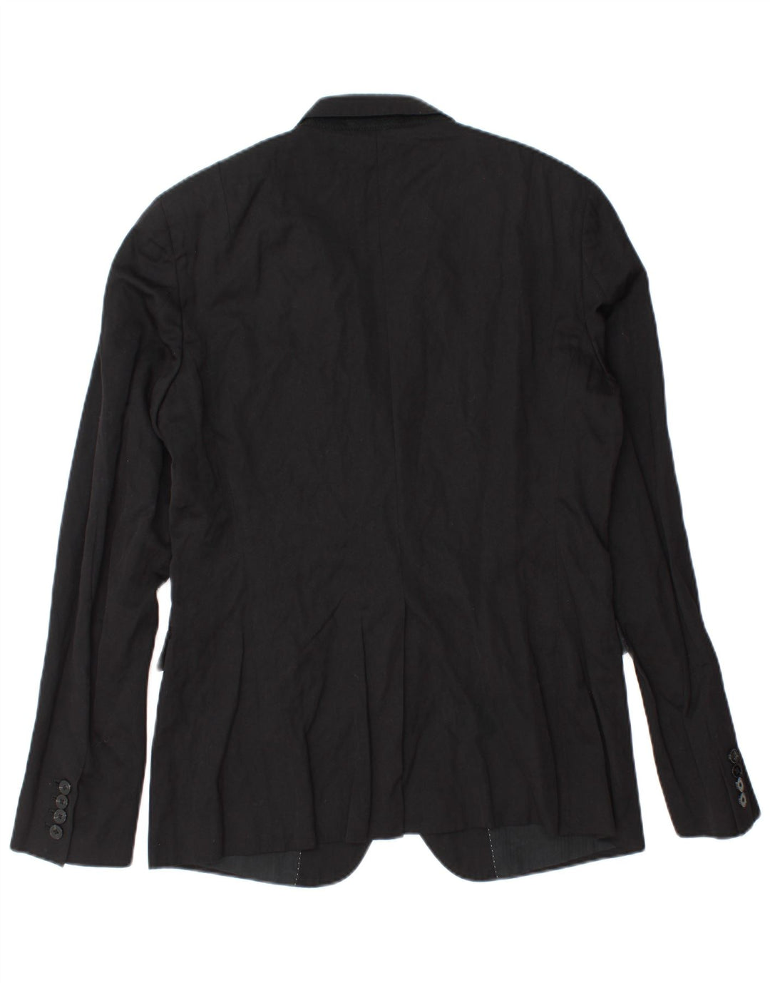 All Saints Mens 2 Button Blazer Jacket UK 40 Large Black Wool