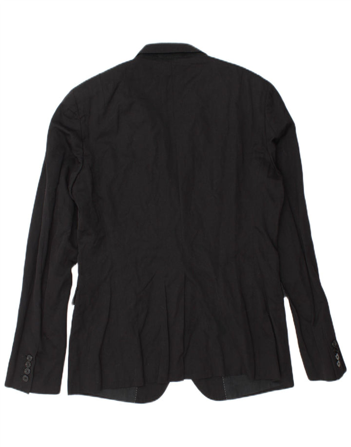 All Saints Mens 2 Button Blazer Jacket UK 40 Large Black Wool