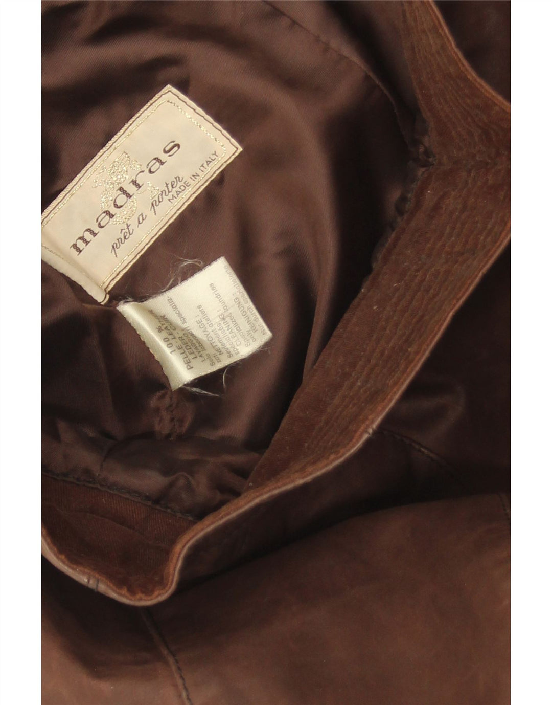 Vintage Womens Leather Skirt W28 Medium Brown Leather