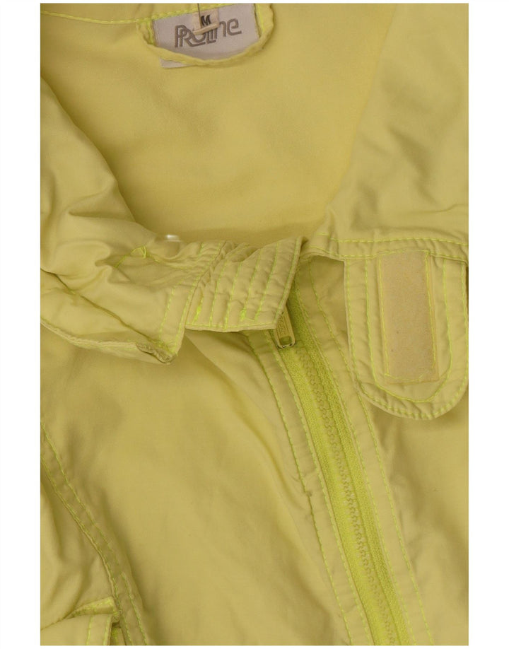 Proline Mens Graphic Oversized Bomber Jacket UK 38 Medium Yellow
