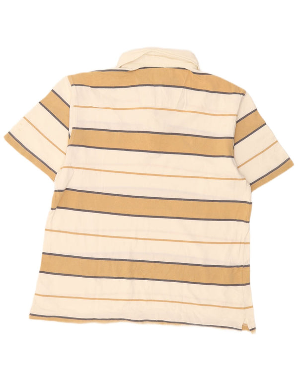 Lotto Mens Polo Shirt Large White Striped