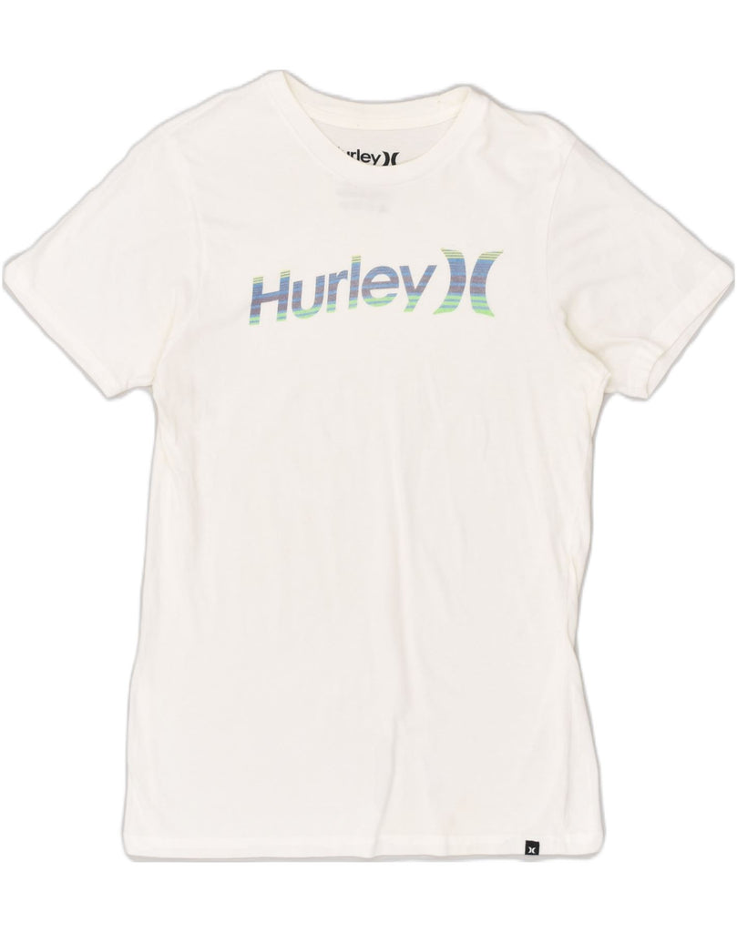 HURLEY Mens Premium Fit Graphic T-Shirt Top Small White Cotton | Vintage Hurley | Thrift | Second-Hand Hurley | Used Clothing | Messina Hembry 