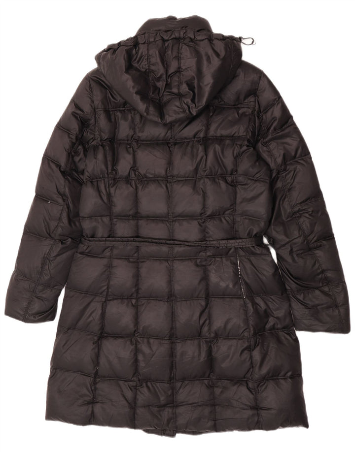Geox Womens Respira Hooded Padded Coat UK 14 Large Black Polyester