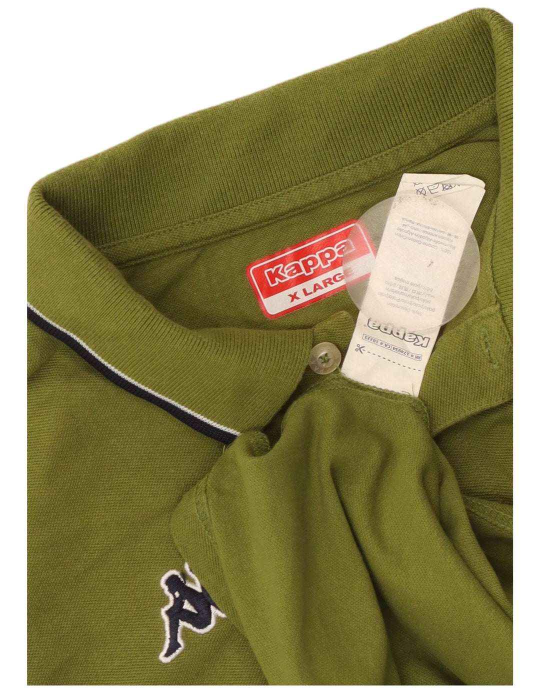 Kappa Mens Polo Shirt XL Green Cotton