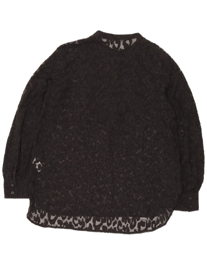 French Connection Womens See Through Tunic Top UK 12 Medium Black