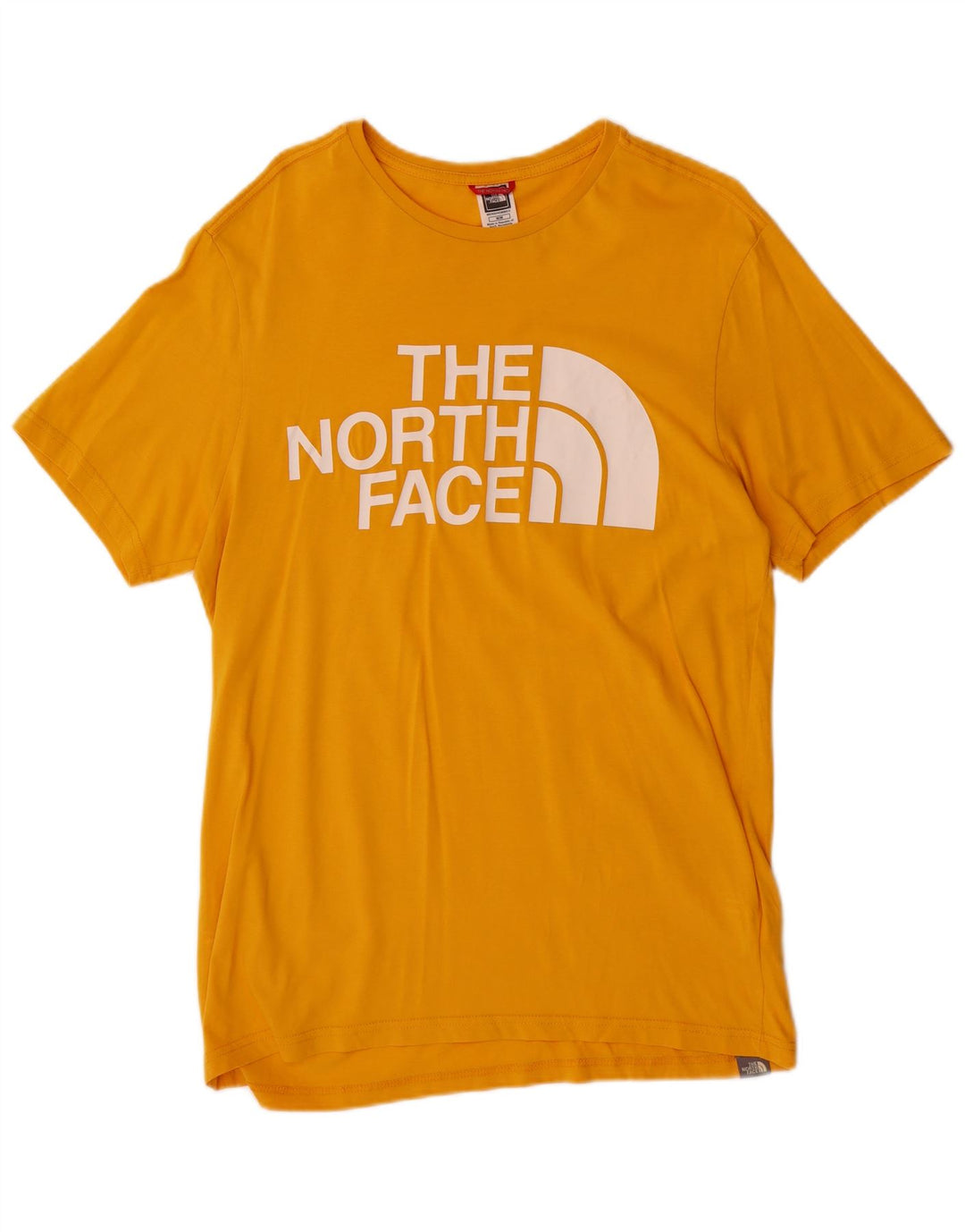 The North Face Mens Graphic T-Shirt Top Medium Yellow Cotton