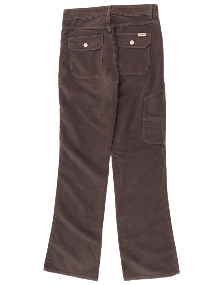Diesel Womens Bootcut Velvet Cargo Trousers W27 L32 Grey Cotton
