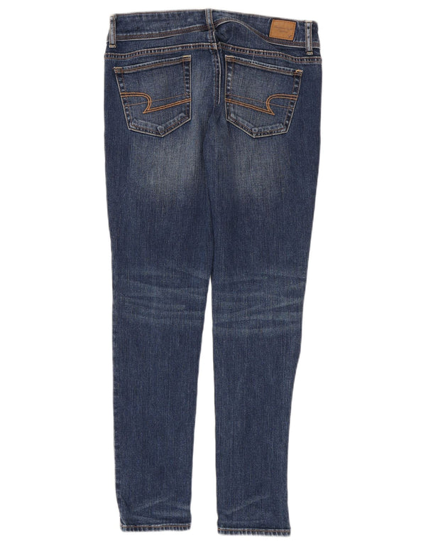 American Eagle Womens Skinny Jeans US 6 Medium W30 L29 Navy Blue Cotton