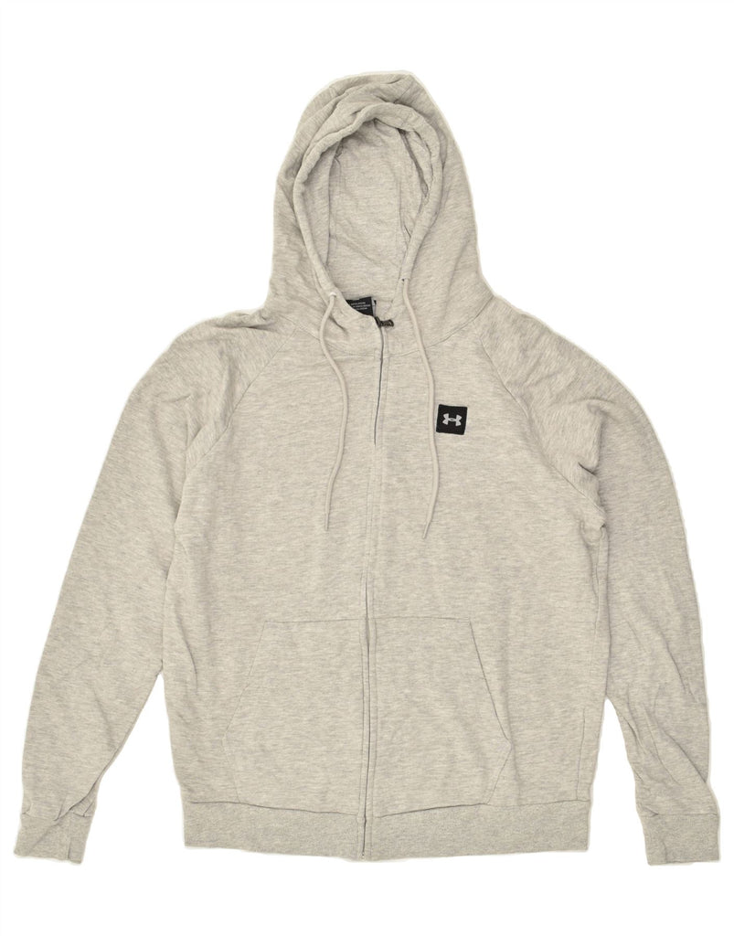 UNDER ARMOUR Mens Zip Hoodie Sweater Medium Grey Cotton | Vintage Under Armour | Thrift | Second-Hand Under Armour | Used Clothing | Messina Hembry 