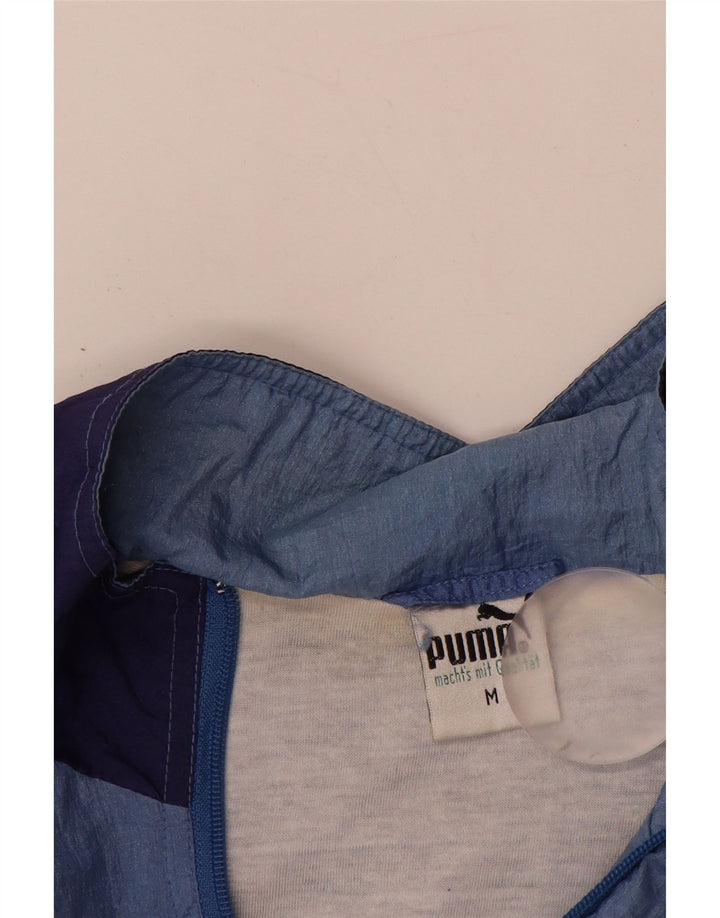 PUMA Mens Tracksuit Top Jacket Medium Blue Colourblock Polyamide