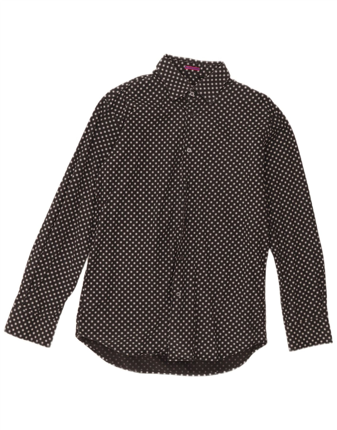 Paul Smith Mens Shirt Size 42 16 1/2 Large Black Polka Dot Cotton