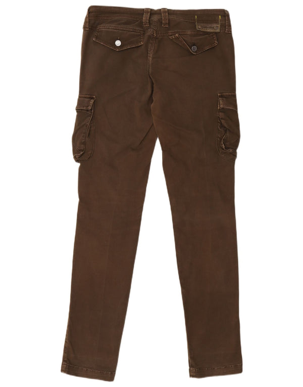 Meltin' Pot Womens Cargo Trousers UK 10 Small W27 L31 Brown Cotton