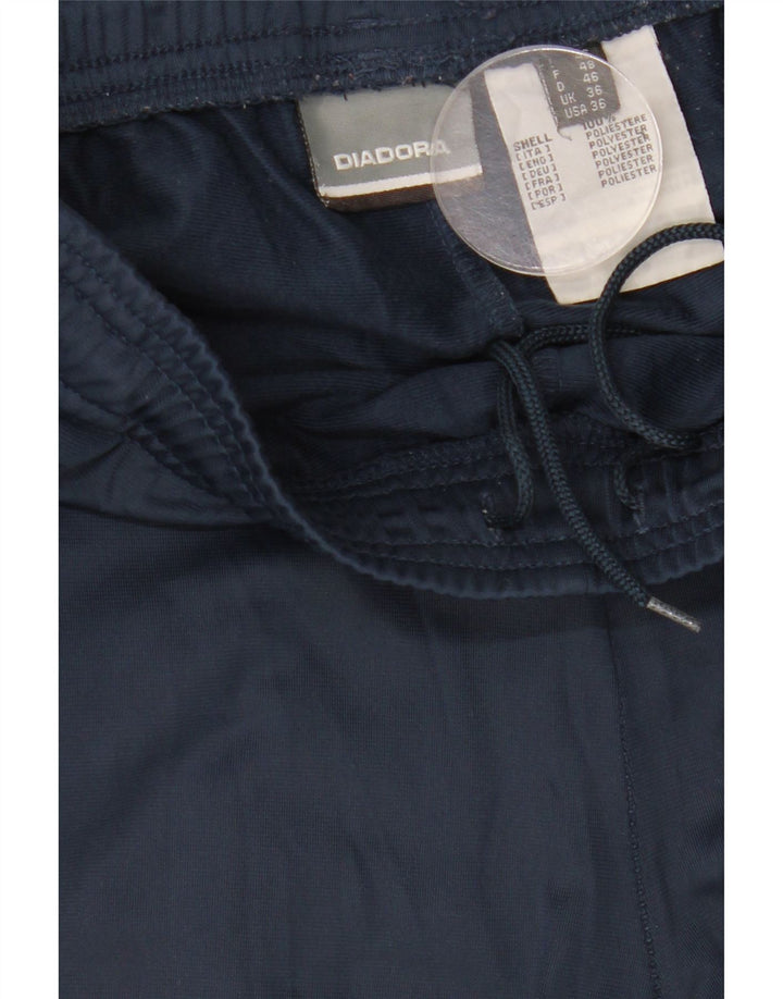 DIADORA Mens Tracksuit Trousers UK 36 Small  Navy Blue Polyester