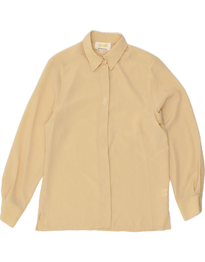 MONA Womens Shirt Blouse UK 12 Medium  Beige Viscose Vintage Mona and Second-Hand Mona from Messina Hembry 