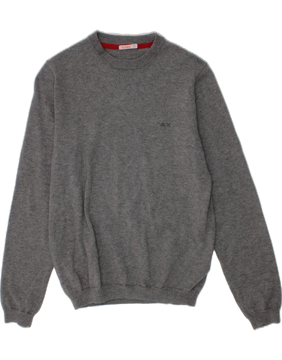 SUN68 Boys Crew Neck Jumper Sweater 9-10 Years Grey Wool Vintage Sun68 and Second-Hand Sun68 from Messina Hembry 