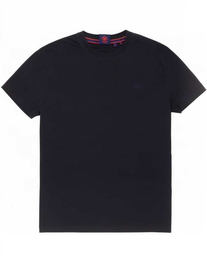 Superdry Mens T-Shirt Top Large Navy Blue Cotton