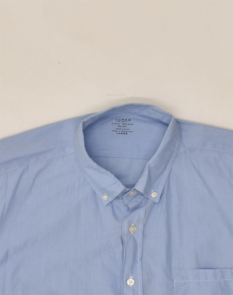 J. CREW Mens Shirt Large Blue Cotton | Vintage J. Crew | Thrift | Second-Hand J. Crew | Used Clothing | Messina Hembry 