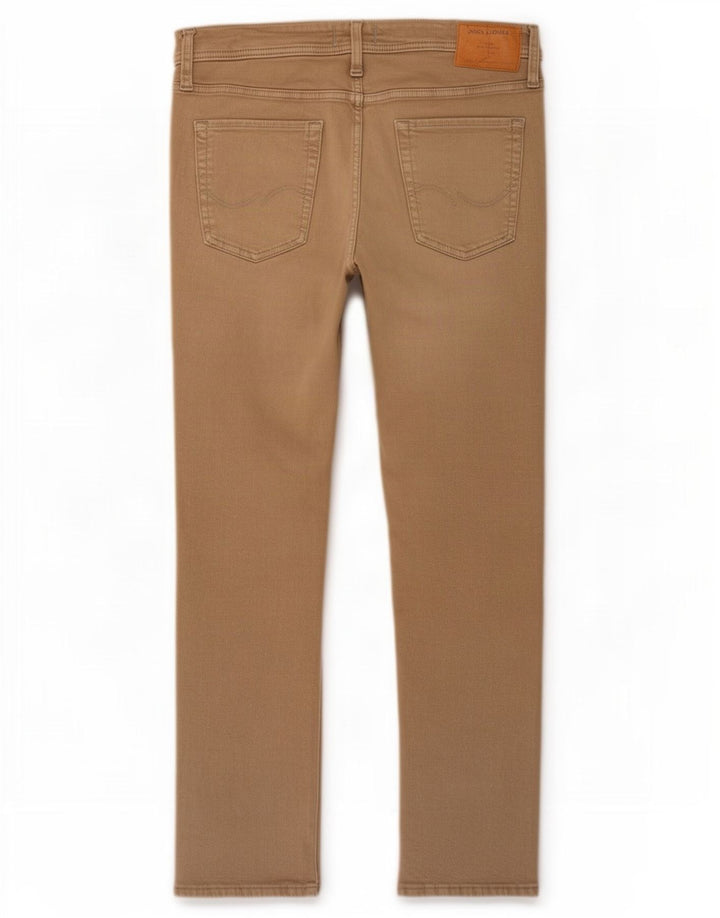 Jack & Jones Mens Slim Jeans W34 L32 Beige Cotton
