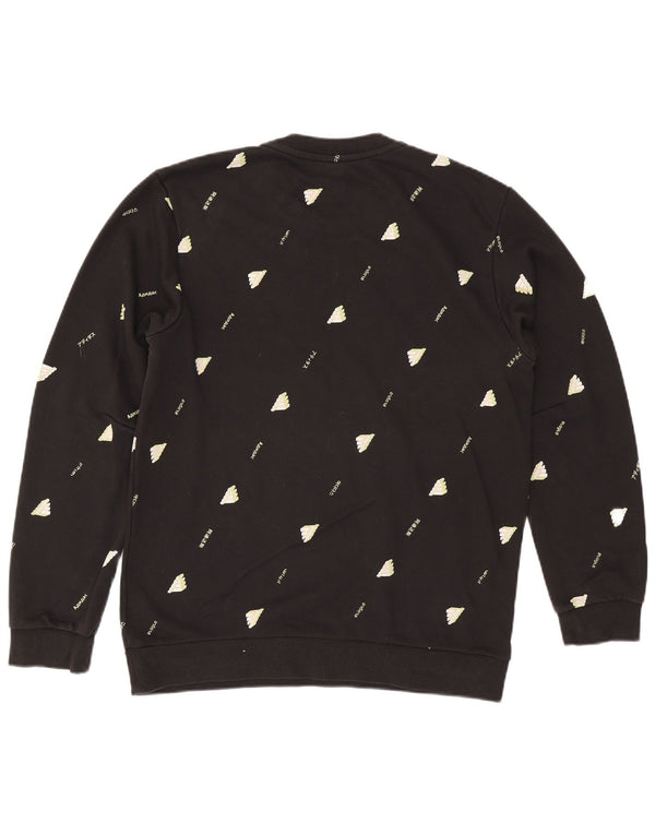 Adidas Mens Graphic Sweatshirt Jumper Large Black Cotton