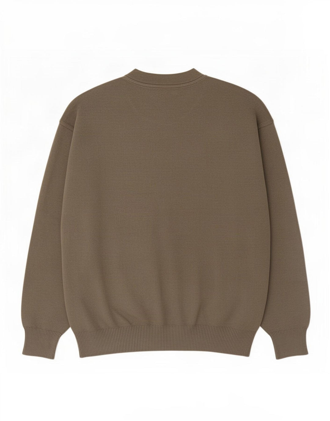 Sky & Eagle Mens Crew Neck Jumper Sweater 2XL Khaki Wool