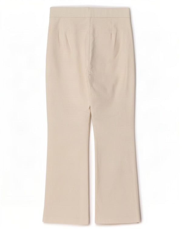 Zara Womens Flare Casual Trousers Small W26 L25 White