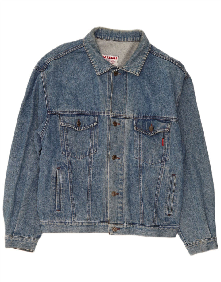 Carrera Mens Denim Jacket UK 40 Large Blue Cotton