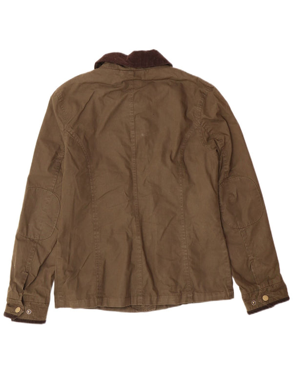 JACK WILLS Womens Utility Jacket UK 8 Small  Khaki Cotton