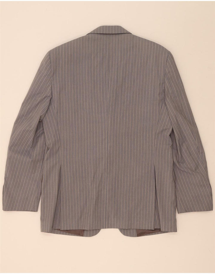 Ferre Mens 3 Button 2 Piece Suit IT 50 Large W34 L33 Grey Striped Viscose