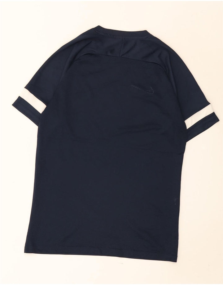 Nike Mens Dri Fit T-Shirt Top Medium Navy Blue Colourblock