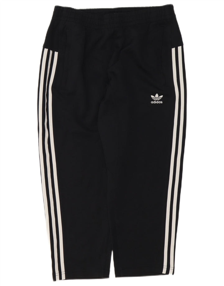 Adidas Mens Crop Tracksuit Trousers Small  Black Polyester