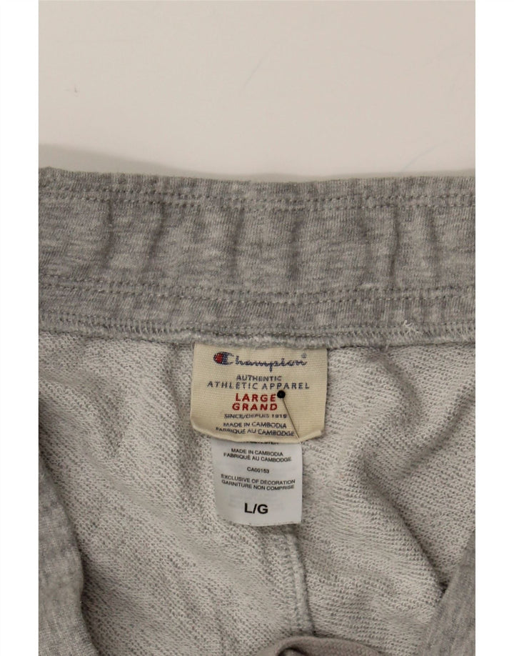 CHAMPION Womens Sport Shorts UK 14 Large  Grey Cotton Vintage Champion and Second-Hand Champion from Messina Hembry 