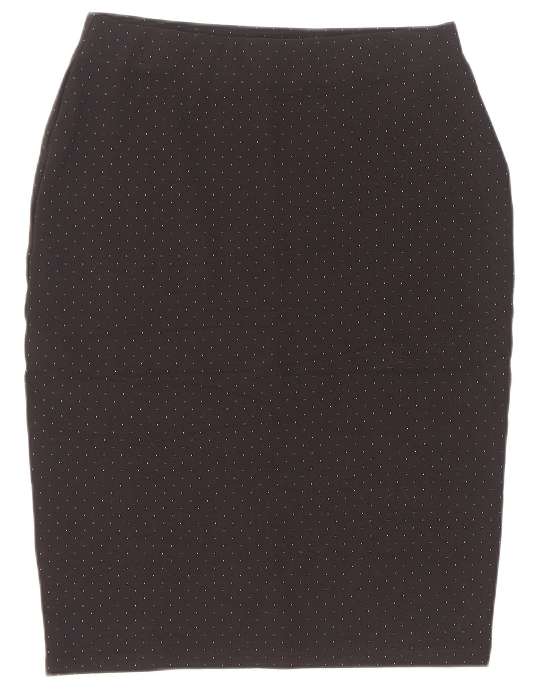 Marks & Spencer Womens Pencil Skirt UK 12 Medium W30 Black Spotted Viscose