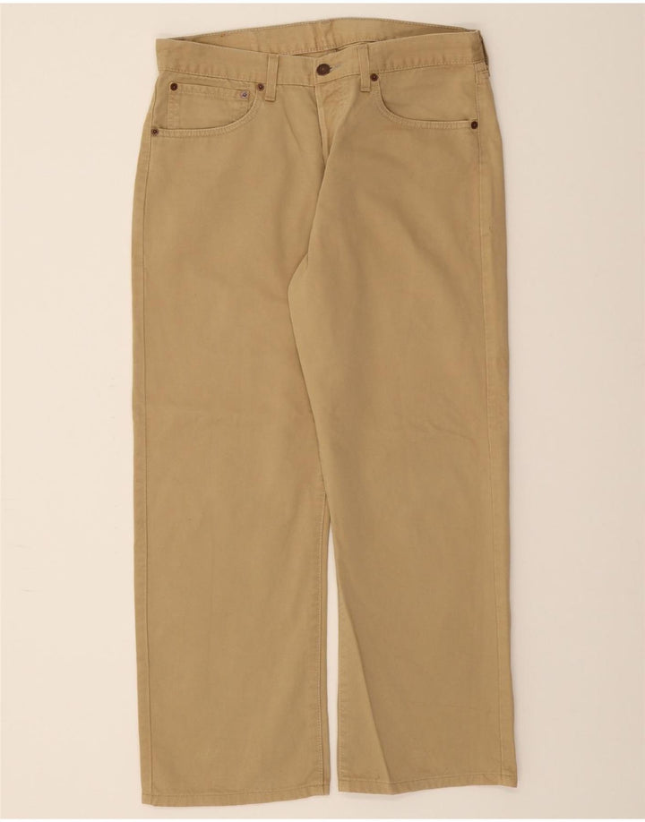 LEVI'S Mens 401 Straight Casual Trousers W34 L27 Beige Vintage Levi's and Second-Hand Levi's from Messina Hembry 