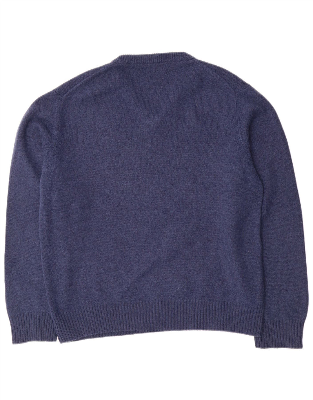Brooksfield Mens V-Neck Jumper Sweater IT 54 XL Navy Blue Wool