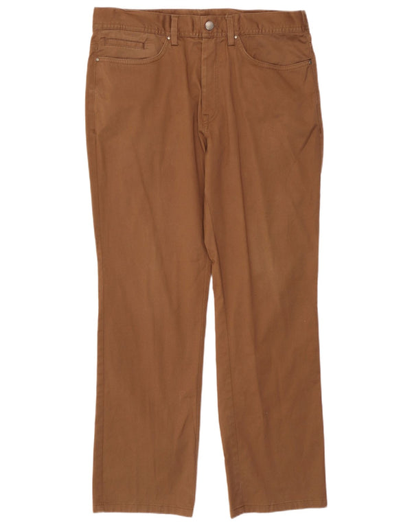 Autograph  Mens Straight Casual Trousers W34 L29 Brown Cotton