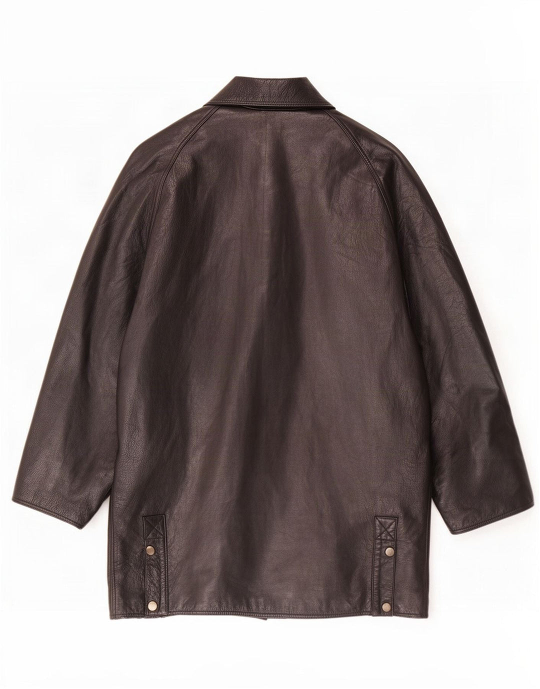 Vintage Mens Leather Coat UK 40 Large Black