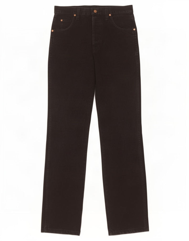 Wrangler Mens Evolution Straight Jeans W31 L34 Black Cotton