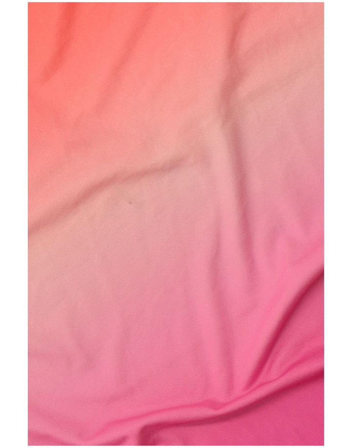 FILA Womens T-Shirt Top UK 12 Medium Pink Colourblock
