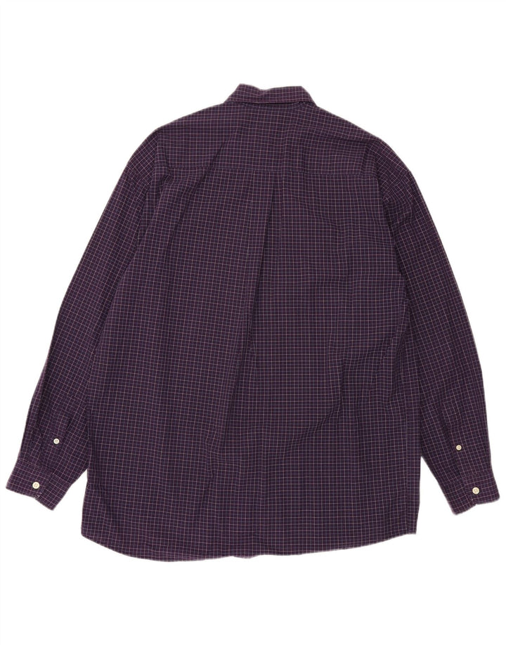 Dockers Mens Checked  Shirt Large Purple Check