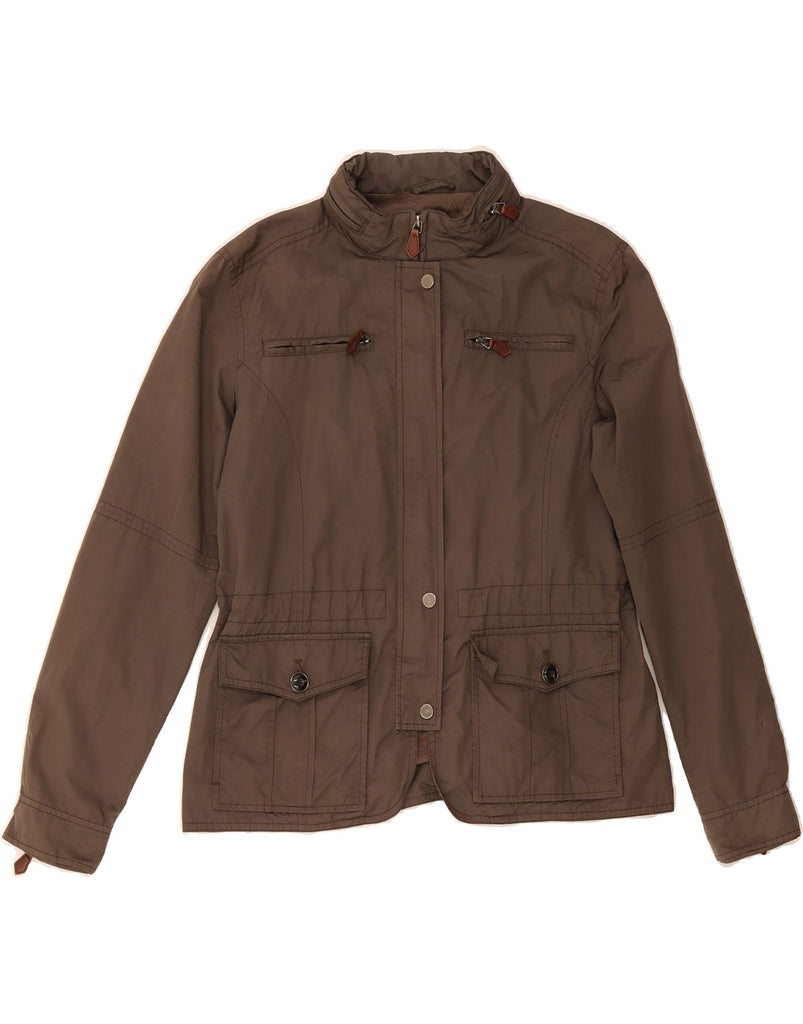 MASSIMO DUTTI Womens Utility Jacket UK 18 XL Brown Polyester Vintage Massimo Dutti and Second-Hand Massimo Dutti from Messina Hembry 