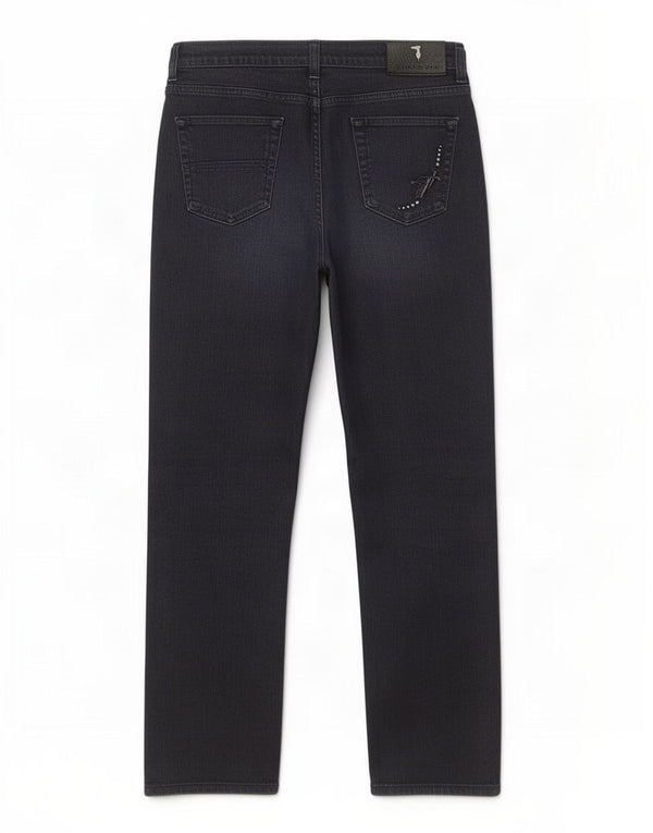 Trussardi Womens Straight Jeans W28 L30 Navy Blue Cotton