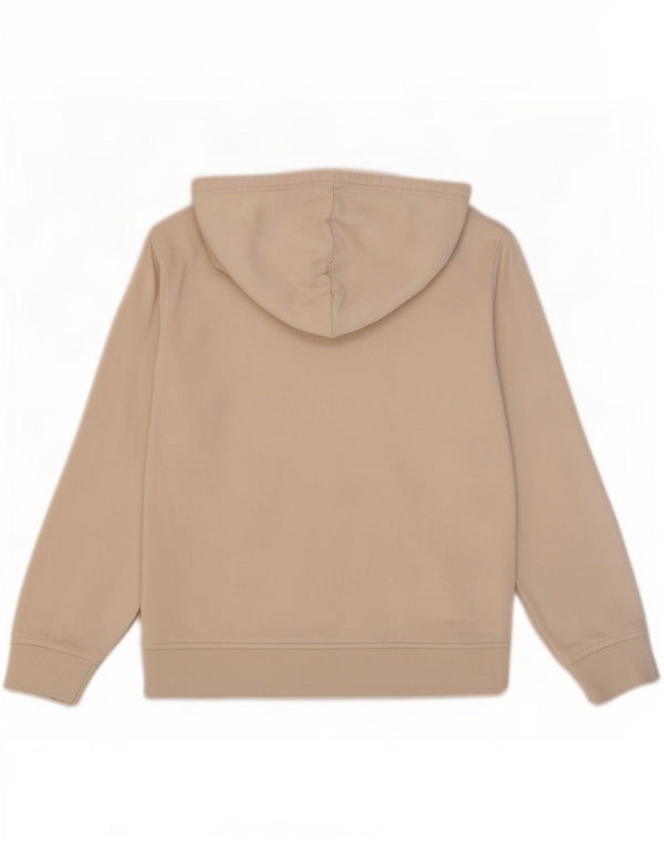 Adidas Womens Hoodie Jumper UK 12 Medium Beige Cotton