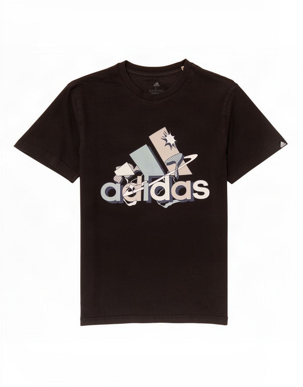 Adidas Mens Graphic T-Shirt Top Large Black Cotton