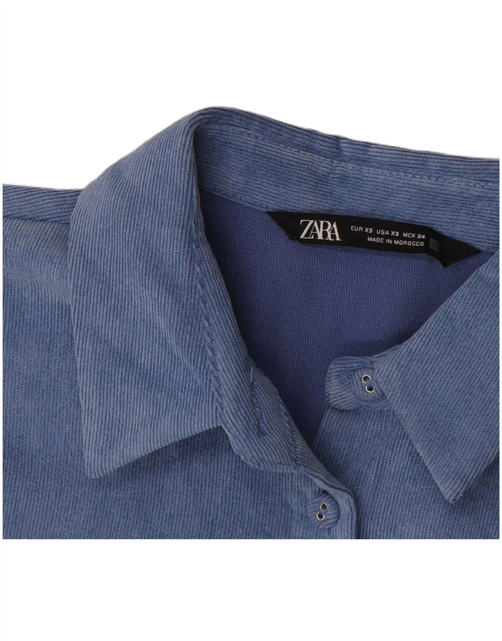 Zara Mens Oversized Shirt UK 6 XS Blue
