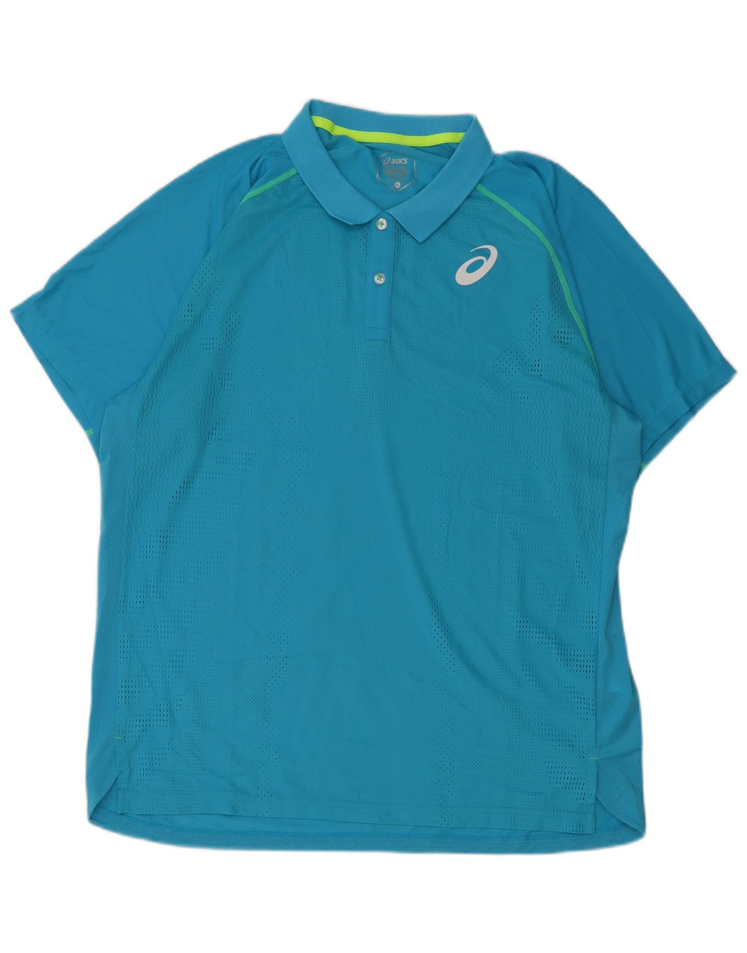 Asics Mens Polo Shirt XL Blue Polyester